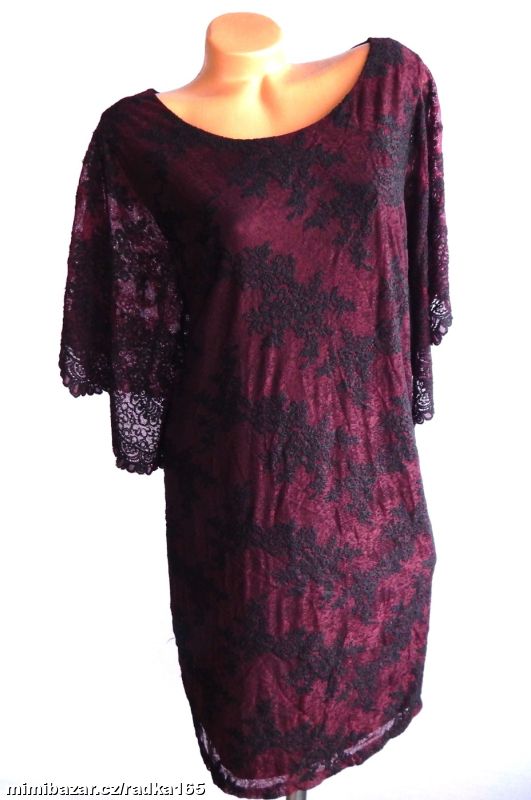 Krásné šaty s šifonkrajkou vel.52