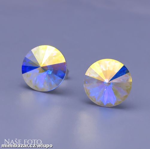 Náušnice Swarovski Rivoli Crystal AB 12mm