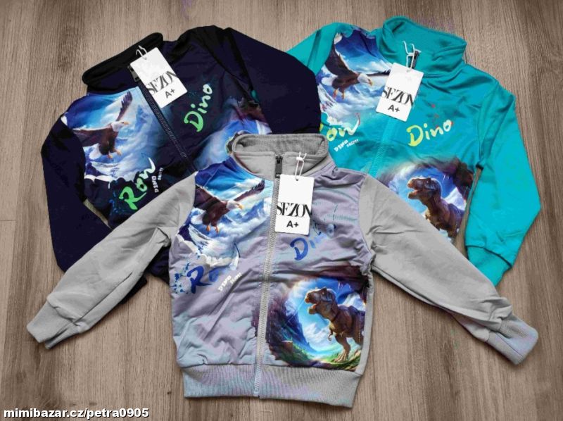 Chlapecká mikina dinosaurus 98, 104, 110, 116, 122, 128