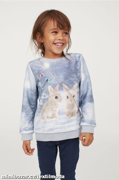 MIKINA FLEES KRÁLÍČEK chlupatice H&M