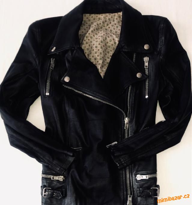 dívčí křivák - kožená italská bunda vel. 152/158