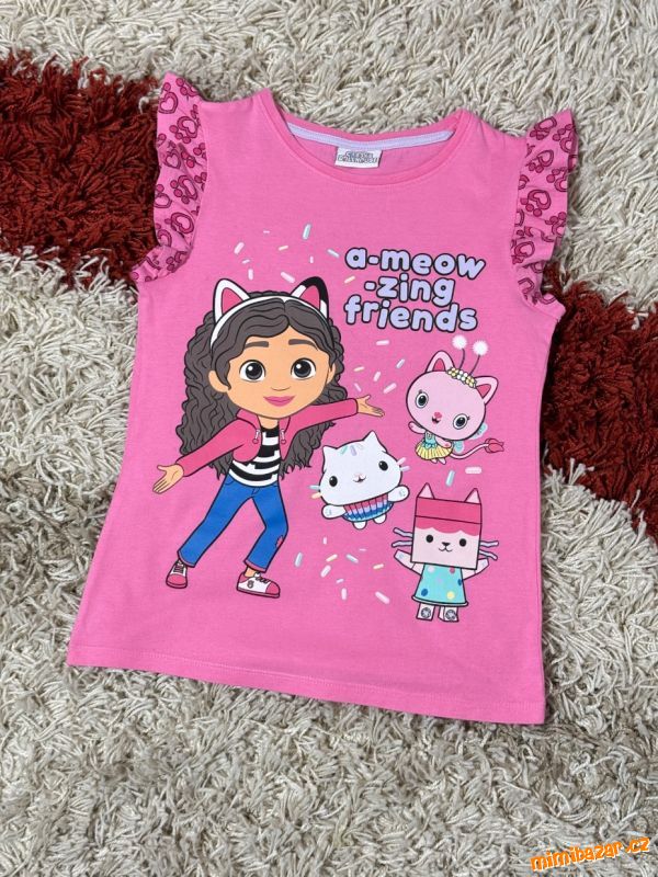 Tričko bez rukávů s volánkama 116/122 Gábi