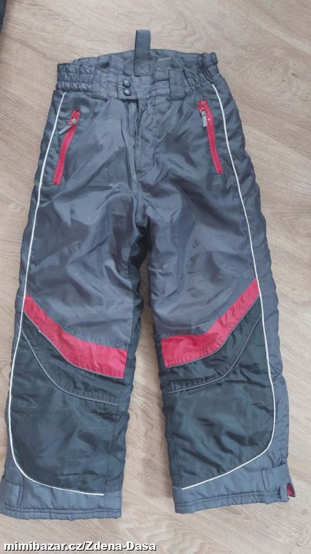 Teplé šedo černé oteplovačky vel. 122