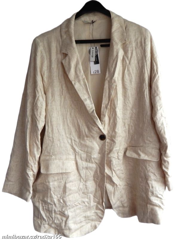 Lněné režné sako vel.52