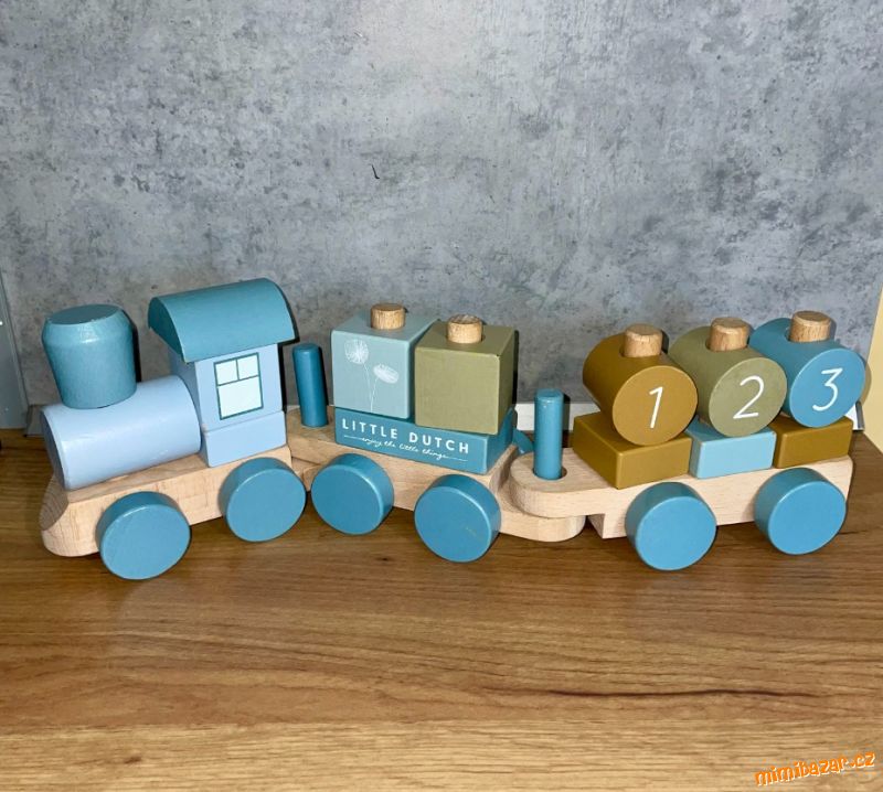 Vláček dřevěný Little Dutch Forest Friends