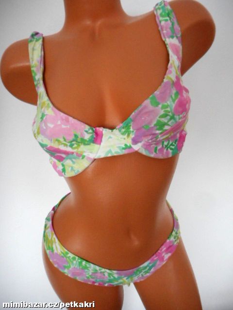 květované dámské plavky vel. S prsa C