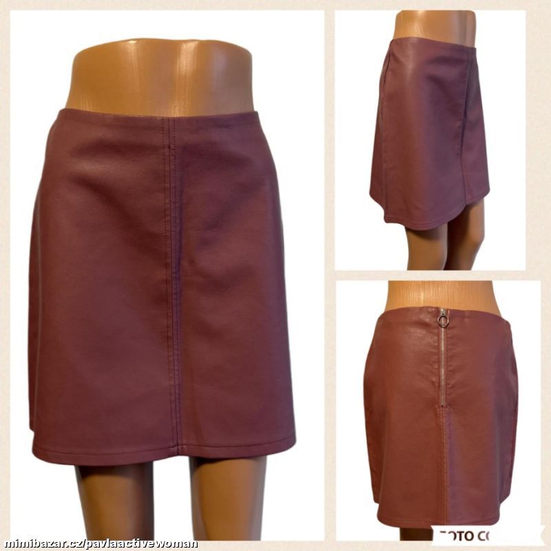 Č.7096 TRENDY SEXY SUKNĚ PÚ KŮŽE NOVÁ v.38
