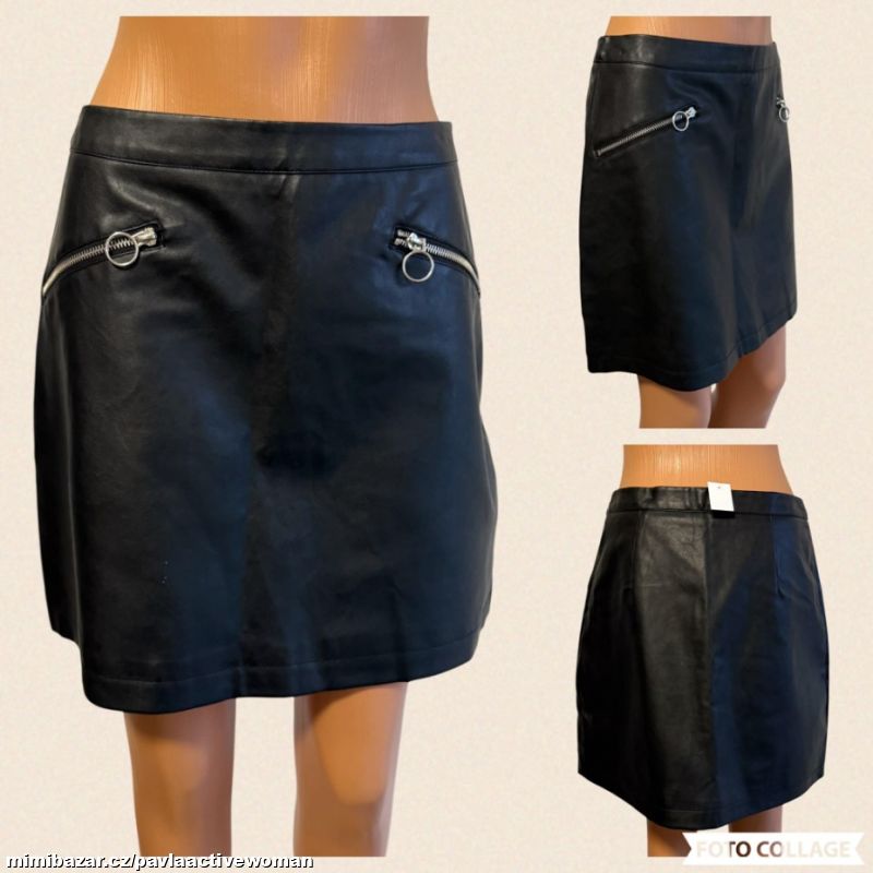Č.678 TRENDY SEXY SUKNĚ PÚ KŮŽE NOVÁ v.38/40