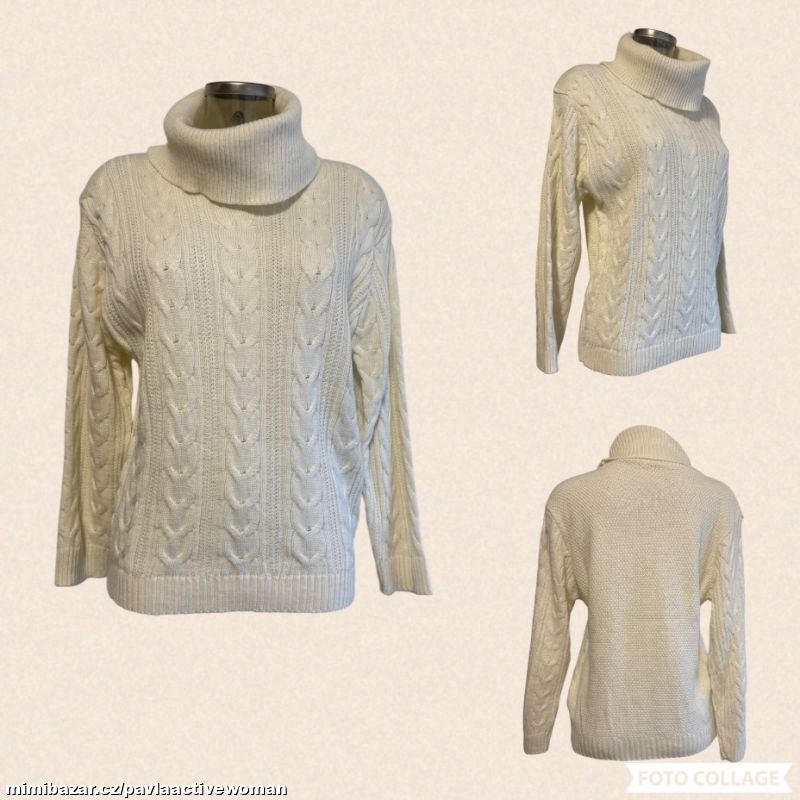 Č.2445 TRENDY DÁM. SVETR ROLÁK NOVÝ v.M