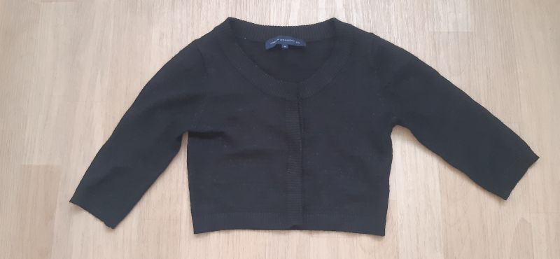 Vlněné bolerko černé se stříbrnou nitkou