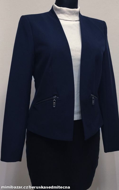 V24 Tmavě modré sako/přehoz
