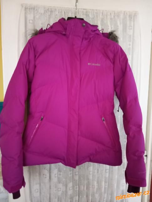 Nádherná naducaná PÉŘOVÁ zimní sportovní bunda, XL