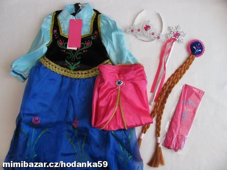 Karneval-6 dílný kostým Ledové království ANNA