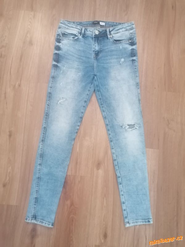 Trhané džíny skinny vel. 36