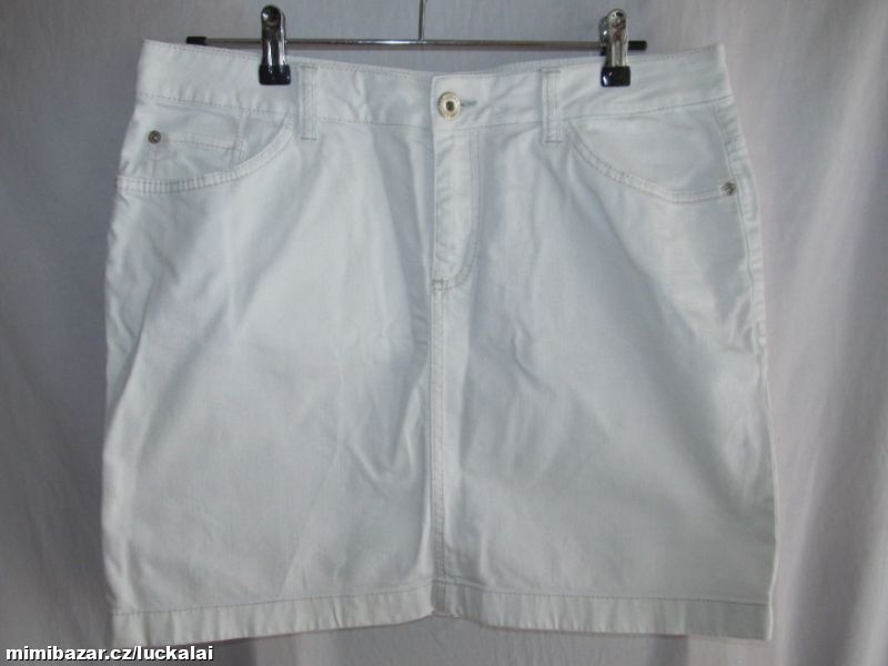 Bílá džínová mini sukně vel.42