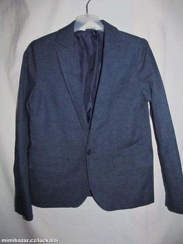 Tmavě modré chlapecké i společenské sako H&M