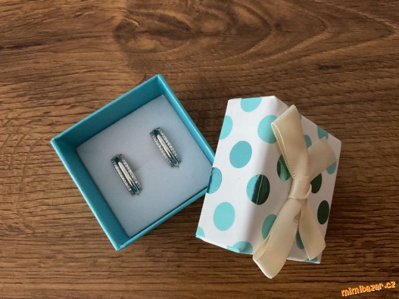 Stříbrné rhodiované náušnice