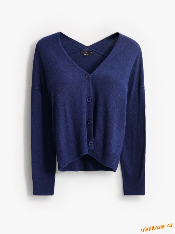 KARDIGAN NA KNOFLÍKY - NÁMOŘNICKÁ MODRÁ