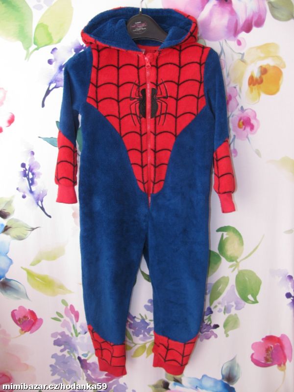 Fleesový overal na spaní Spiderman