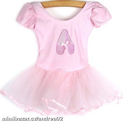 Baletka dres a sukně baletní, kostým maškarní šaty