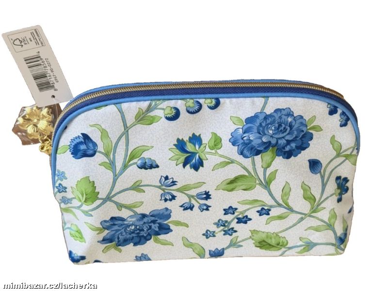 ESTÉE LAUDER kosmetická taštička modrá květina