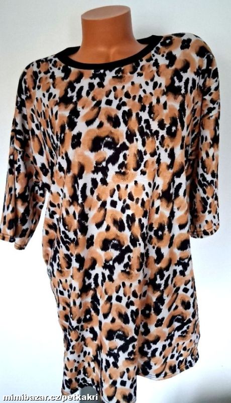 leopardí volné dlouhé tričko vel. S/M měřte je vět