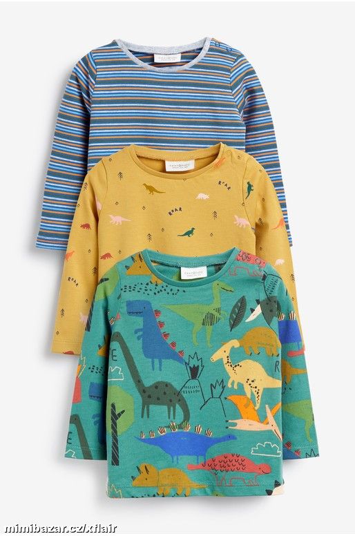 3 x NEXT trička s dlouhým rukávem