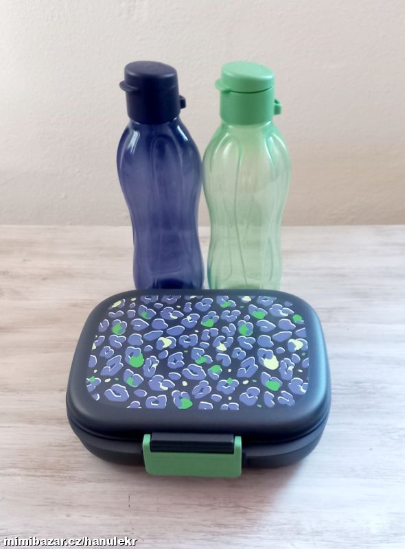 Box, chlebníček, svačinka Leopard, voděnka 500 ml