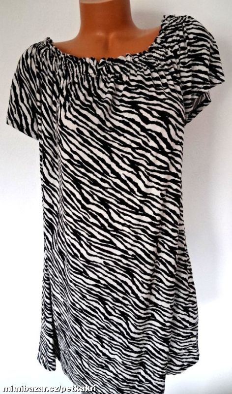 černo bílé letní šaty vel L naše 44