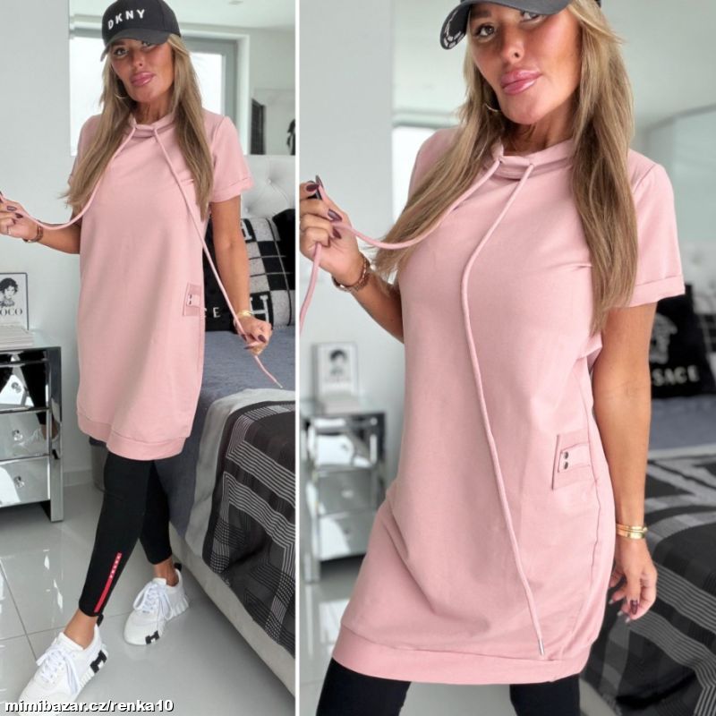 Dámská sportovně elegantní šatovka OZDOBA NA BOKU