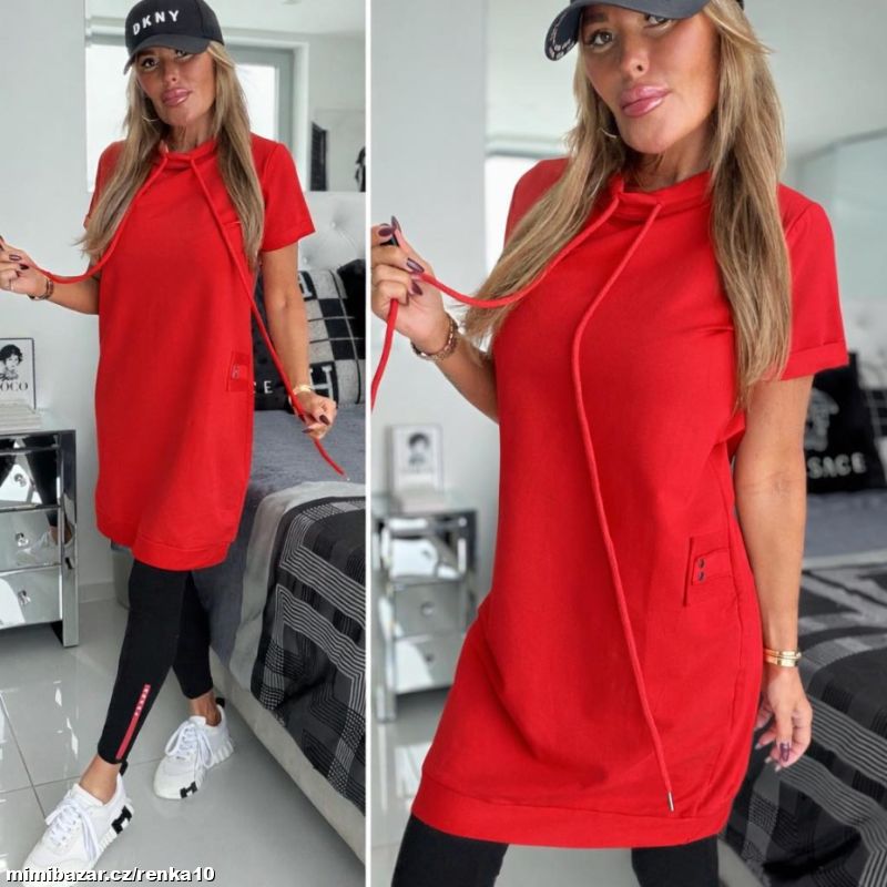 Dámská sportovně elegantní šatovka OZDOBA NA BOKU