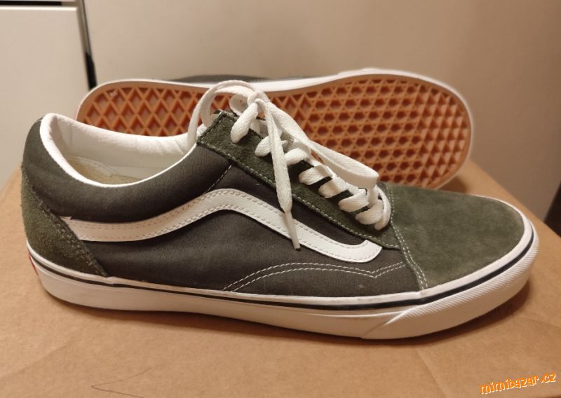 Tmavě zelené tenisky Vans vel.44, 5