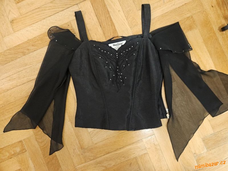corsetový top se šněrováním Swarovski kamínky