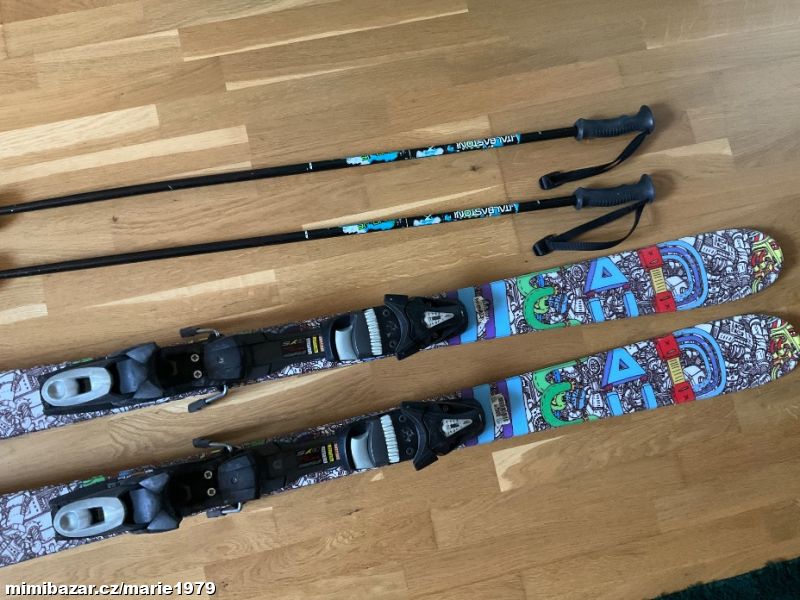 Lyže sjezdové dětské junior 126 cm komiks