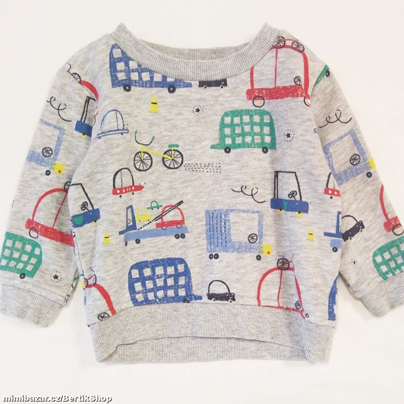 L333. Šedá mikča s auty