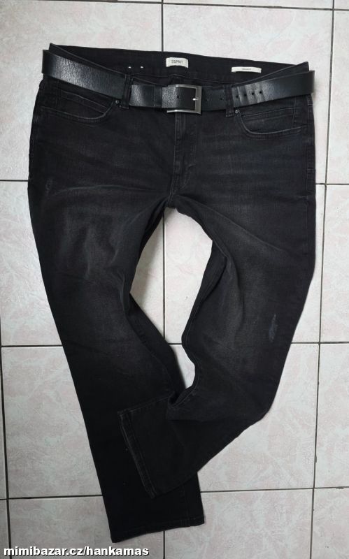 Pružné černé džíny ESPRIT-46-48
