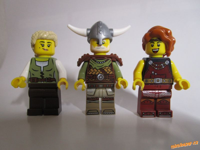 Lego figurky a štíty viking, vikingové castle