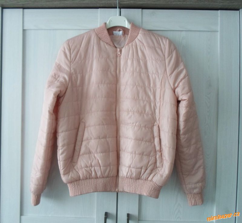 Růžová bunda bundička bomber