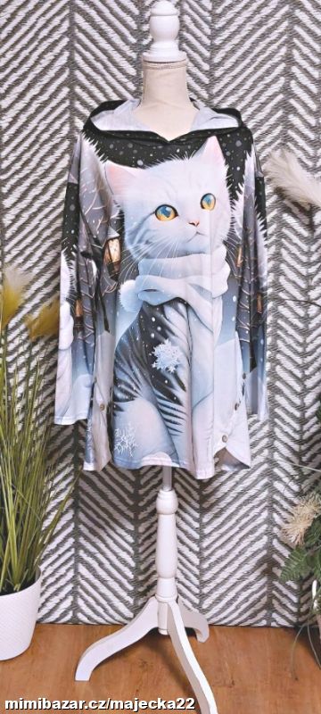 KRÁSNÁ DLOUHÁ TUNIKA S KOČIČKOU ~~~~~ 2208