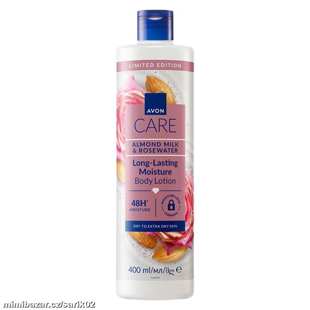 Tělové mléko s mandlovým mlékem a růžovou vodou