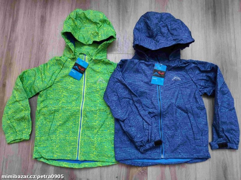 Softshellová jarní bunda 122, 128, 134, 140, 146, 158