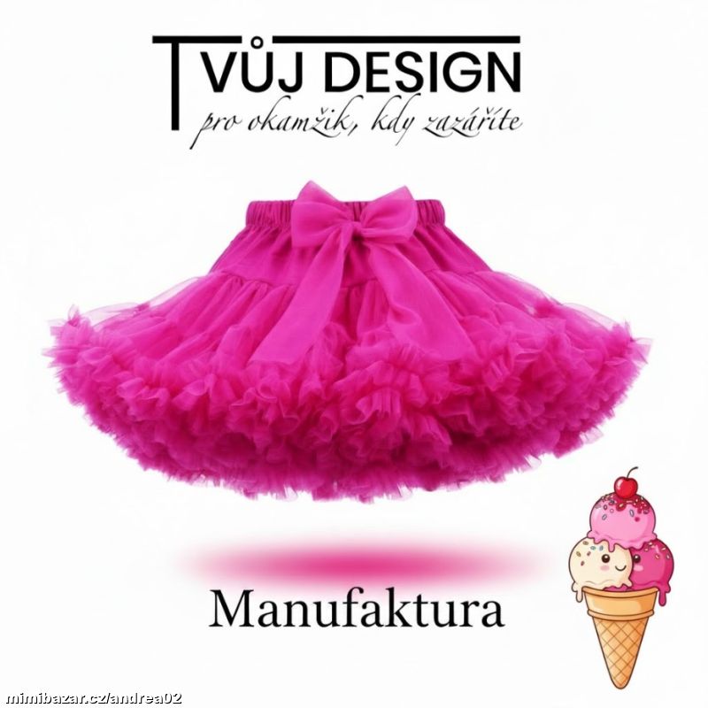 TUTU SUKNĚ Malinová zmrzlina (vel. 92-146) SKLADEM