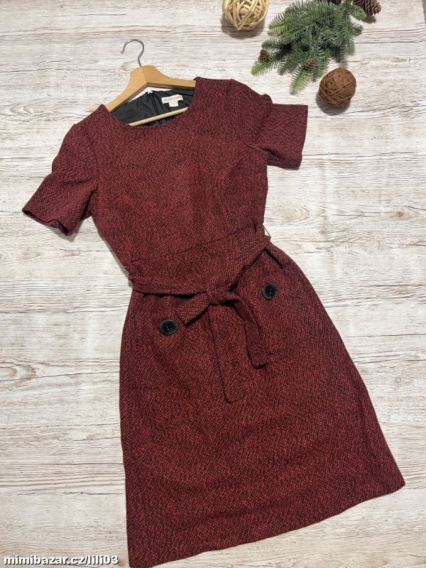 Vzorované šaty s podílem vlny Monsoon