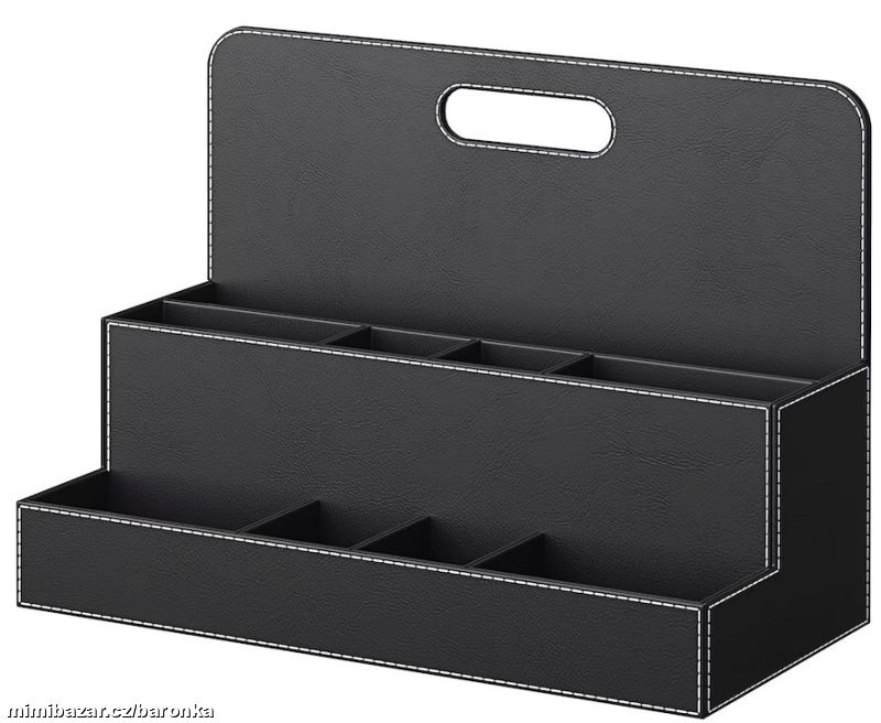 Černý organizér (stojan) na kancelářské potřeby