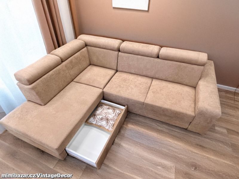 Rohová sedačka *Dita* camel...SKLADEM