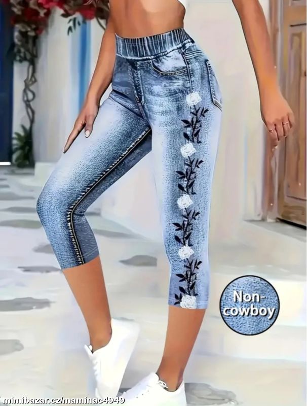 Prodám nové dams.džinové capry/ leginy v.M