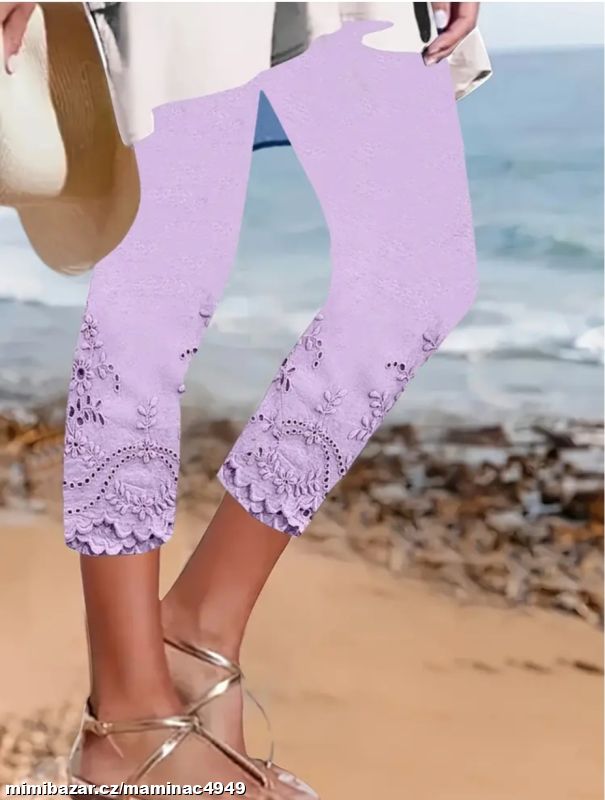 Prodàm nové dáms.stylové lila 3/4 legíny v.M