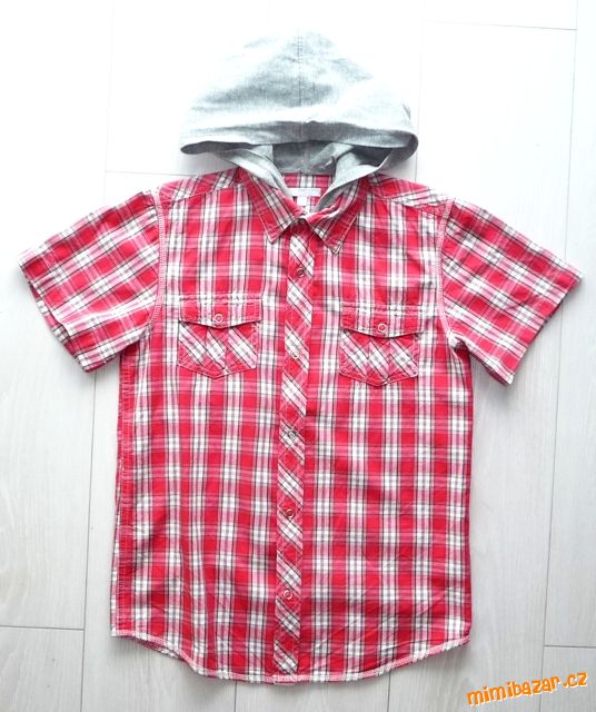 Kostkovaná červená košile