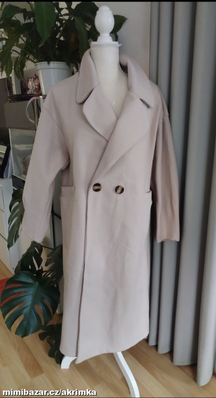 Béžový kabát vel.XL-XXL