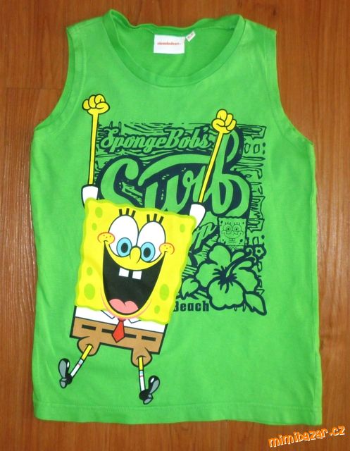 Letní zelené tílko se Spongebobem